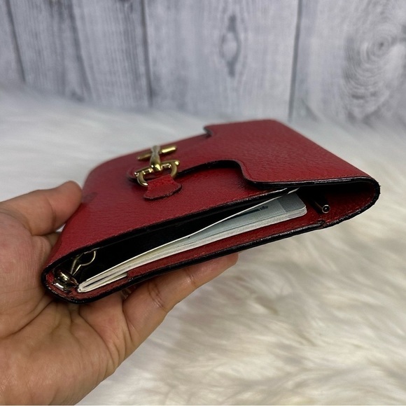 GUCCI horsebit agenda/ passport holder in red - Picture 12 of 16